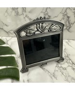 Vintage Y2k Silver Tone Floral Trim Arched Metal Picture Frame 3.5x5 Cot... - €22,07 EUR