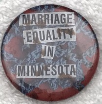 Marriage Equality In Minnesota Pin Button Vintage  Pinback Rusty Old - £9.54 GBP