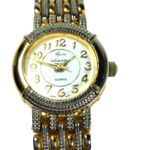 Gloria Vanderbilt Quartz Bracelet Watch Two tone Gold Silver Tone 7&quot; - £26.59 GBP