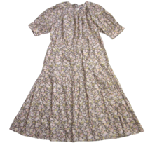 NWT Polo Ralph Lauren Floral Cotton Tiered Drawstring Midi Wildflower Dress 18 - £136.51 GBP