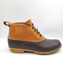 L.L. Bean Men’s Duck Boots 6” Size 11 N Narrow Unlined Lace Up Brown Lea... - £47.44 GBP