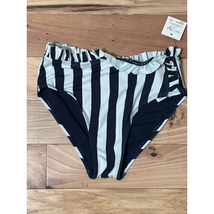 Habitual Kid Bikini Bottom Girls 7/8 Blue White Striped Lined Swimsuit New - $13.99