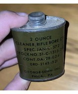 Vintage 2 oz Can Cleaner Rifle Bore Spec Jan C 372 George Senn Inc Tin - $17.75