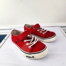 Polo by Ralph Lauren Childrens Kids Boys Red Sneakers Size 6-1/2 - $29.70