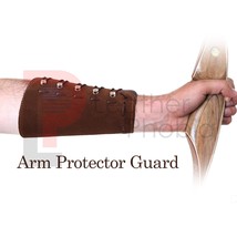 Traditional Archery Leather Arm Guard Forearm Protecting Gear Hunting Arm Gear - £9.64 GBP