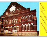 Ryman Auditorium Building Nashville Tennessee TN UNP Chrome Postcard T9 - £2.10 GBP