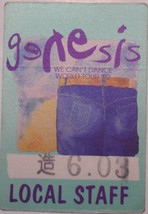 Genesis Original 1992 Local Staff Pass We Can&#39;t Dance Tour Giants Stadium NY VG+ - £16.04 GBP
