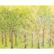 Here Comes The Sun - Acrylic Forest Landscape Painting by Deb Bossert Artworks - £46.72 GBP