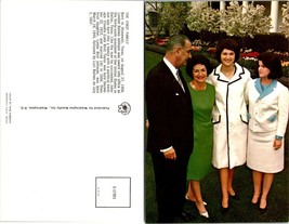Lyndon B. Johnson First Family Claudia Taylor Lynda Luci Vintage Postcard - £7.39 GBP