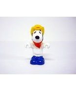 Peanuts Charlie Brown Snoopy PVC Toy Vintage 2.5&quot; w/Yellow Hat 1950 1966 - $8.81 CAD