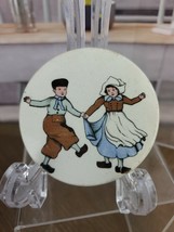 Antique 1914 Sternauware Germany 6081 Dutch boy &amp; Girl 3&quot; Porcelain Coaster - $5.00