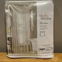 Martha Stewart Semi Sheer Voile Window Scarf Balance 50x144 White - $41.81 CAD