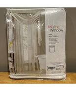 Martha Stewart Semi Sheer Voile Window Scarf Balance 50x144 White - $41.40 CAD