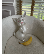 Vintage 70s 1976 Pearlized Ceramic Bunny Rabbit Woodland Critter 15” Tal... - $44.95 CAD
