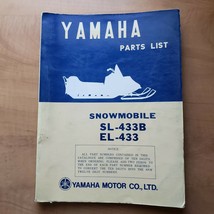 YAMAHA Snowmobile SL-433B EL-433 Parts LIst Manual 1972 - $18.37