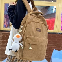 Cute Corduroy Woman Backpack School Backpacks For Teenage Girls Boys Luxury Hara - £81.15 GBP
