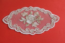 Applique Embroidered Tulle Lace 12×19 SWEET TRIMS 3BK-20063 Trimming - $4.18