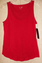 NWT WOMENS APT.9 BURNT RED KNIT TANK TOP W/ FRONT LINING   SIZE S - £18.59 GBP