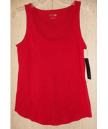 NWT WOMENS APT.9 BURNT RED KNIT TANK TOP W/ FRONT LINING   SIZE S - €19,97 EUR