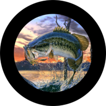 Bass Fishing (color) Spare Tire Cover ANY Size, ANY Vehicle,Trailer, RV - £68.31 GBP