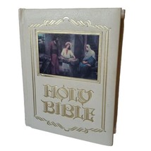 70s Holy Bible KJV Large Keepsake Edition Family Registry Full Color Illustrated - £17.00 GBP