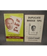 Charles Goren DUPLICATE Bridge Booklet and Play Bridge with Goren Tips B... - £10.45 GBP