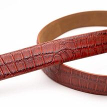 Emilio Genuine Exotic Alligator Belt Rustic Cognac image 2