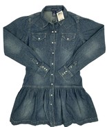 NEW Polo Ralph Lauren Girls Dress! 14  Southwest Design Faded Denim  Pea... - $61.53 CAD