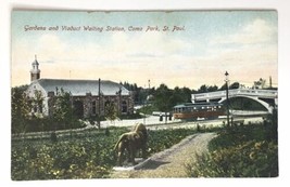 Gardens And Viaduct Waiting Station Como Park St. Paul Mn 1907 Pc Unposted - £9.91 GBP