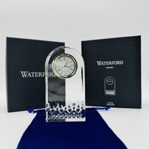 Waterford Desk Shelf Clock Crystal Lismore Essence 5in Lead #154191 Boxed COA - £64.68 GBP