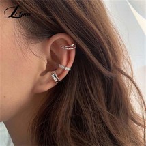 3pcs/set 925 Silver Zircon Geometric Earrings Female Double Twist Without Pierce - £8.45 GBP