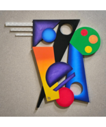 Contemporary Modern Abstract Wall Art, Wood &amp; Metal wall sculpture, 28x2... - $4,521.06 MXN