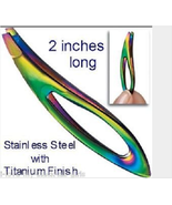 Tweezer &quot;Tweeze &#39;n Go Mini&quot; -2 inches long Stainless w-Titanium Finish G... - $5.71 CAD