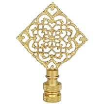 Royal Designs, Inc. Diamond Floral Filigree Finial for Lamp Shade, Antique Brass - £20.41 GBP+