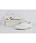NOS Vintage 90s Keds Youth Size 4Y Heart Lace Up Leather Shoes Sneakers ... - $29.65
