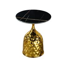 Nordic Gold Iron Round Tray Coffee Table - Carbon Steel 17.72" - $160.99