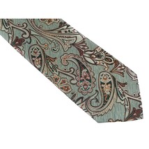 Men's Stacy Adams Tie and Hankie Set Fancy Woven Silky Satin #SAT55 Green image 3