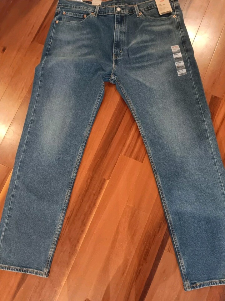 LEVI&#39;S JEANS MEN 505 REGULAR FIT STRAIGHT LEG DENIM MED BLUE JEANS 40X32... - $26.72