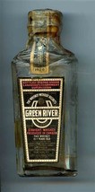 Green River Straight Canada Whiskey Empty Miniature Glass Bottle 1930&#39;s - $87.12