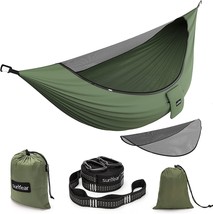 Sunyear Camping Hammock With Removable No See-Um Net, Double And Single Portable - £75.48 GBP