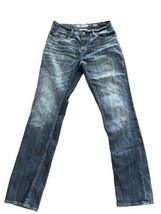 BKE Alec Straight Leg Jeans Buckle Designer Blue Denim Men’s Size 30 Regular - £25.74 GBP