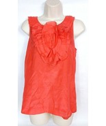 J Crew Womens Sheer Ruffled Sleeveless Tank Top 2 Side Zip Coral - €11,98 EUR