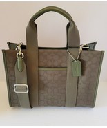 Coach CY368 Signature Jacquard Smith Tote Shopper Handbag Olive Drab - $184.39