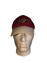 Virginia Tech VT Hokies Football Strapback Hat Ball Cap Maroon  - £13.81 GBP