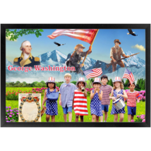 Print picture frame wall decor  George Washington&#39;s Birthday, Presidents&#39; Day - £41.50 GBP+