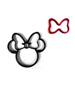 Minnie Mouse And Her Bow Cartoon Character Set Of 2 Cookie Cutters USA P... - €3,46 EUR