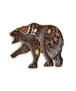 Bear Mandala Wood Wall Art, 6 Layer Laser Cut Wildlife Decor, Handcrafte... - $60.00