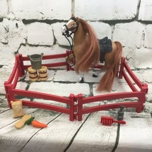 Lanard Royal Breeds Equestrian Play Set With Horse Figure Fence And Acce... - $19.79