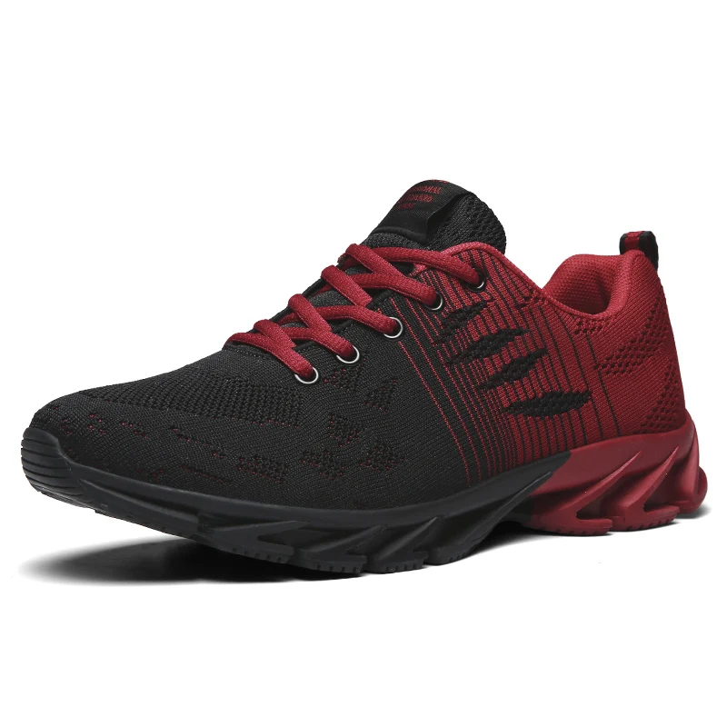 Best Sneakers New  Flying Woven Running Shoes Men&#39;s Shoes Non-slip -up  Outdoor  - £47.96 GBP