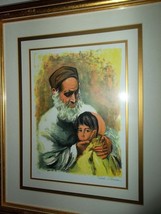 Circa 1970&#39;s Sandu Liberman &quot;Grandfather&quot; Framed Artwork Signed In Pencil and Nu - £629.09 GBP